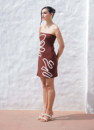 Claudia brown dress