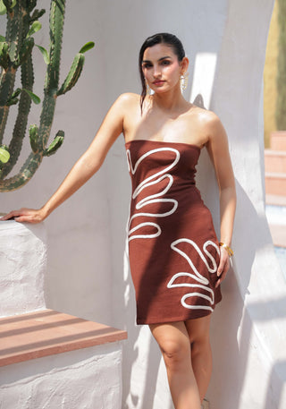 Claudia brown dress
