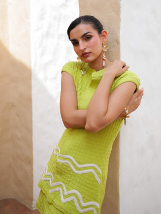 Harper green skirt and top
