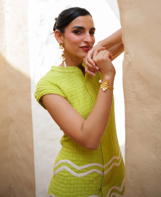 Harper green skirt and top