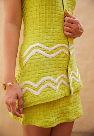 Harper green skirt and top