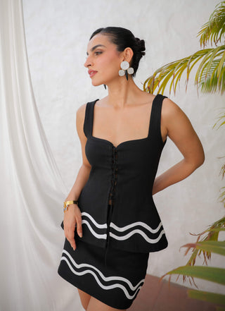 Jessica black skirt and top