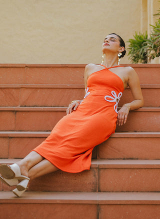 Alicia orange dress