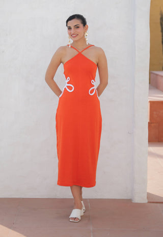 Alicia orange dress