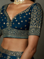 Midnight blue ashvika lehenga set