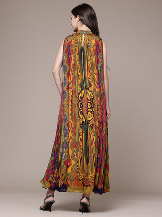 Ruhi sleeveless a-line long dress