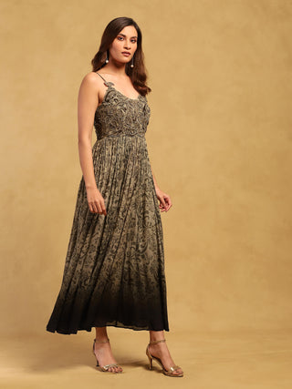 Gray jalaj long dress