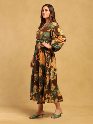 Brown anisa dress