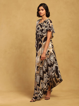 Black Meraki Long Dress by Ritu Kumar available on Indiaspopup