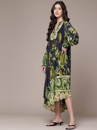 Blue amaraa floral dress and camisole