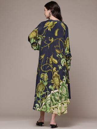 Blue amaraa floral dress and camisole