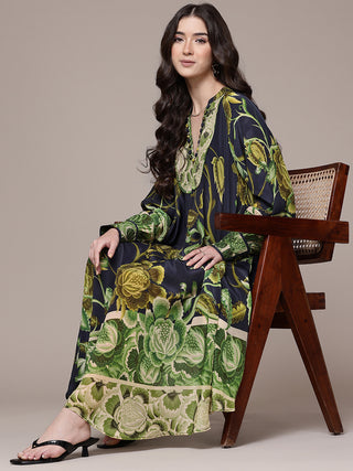 Blue amaraa floral dress and camisole