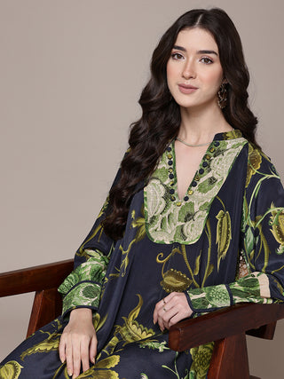 Blue amaraa floral dress and camisole