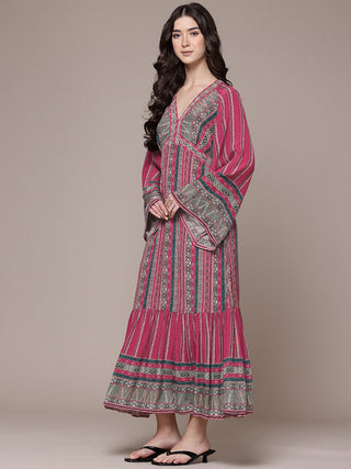 Red cairo fit & flare dress