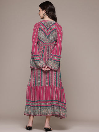 Red cairo fit & flare dress