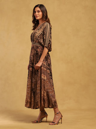 Black arohi maxi dress