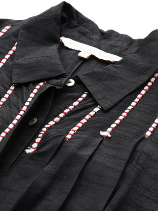 Black arina fit and flare dress