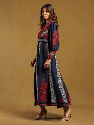 Blue azra long dress