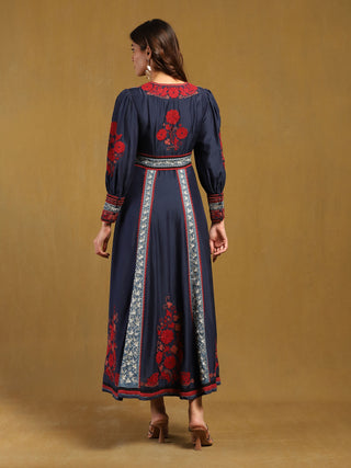 Blue azra long dress