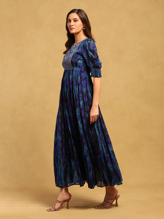 Blue niagra maxi dress