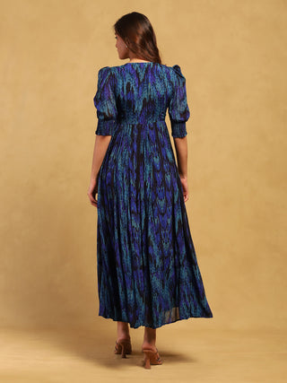 Blue niagra maxi dress