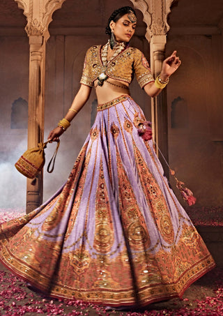 Kimaya Lilac Lehenga Set by Kalista, available on Indiaspopup.com