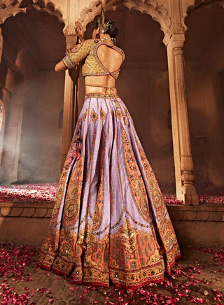 Kimaya Lilac Lehenga Set by Kalista, available on Indiaspopup.com