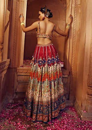 Mehvish Multicolor Lehenga Set by Kalista, available on Indiaspopup.com