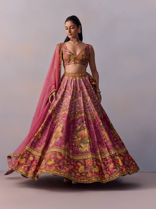 Zareen candy pink lehenga set