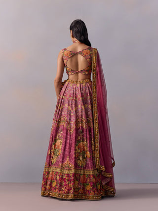 Zareen Candy Pink Lehenga Set by Kalista available on Indiaspopup.com