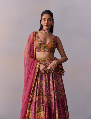 Zareen candy pink lehenga set