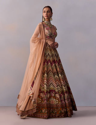 Pavika Powder Pink Lehenga Set by Kalista available on Indiaspopup.com