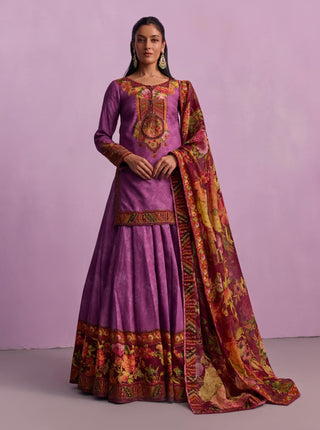 Sehnaaz Purple Lehenga Set by Kalista available on Indiaspopup.com