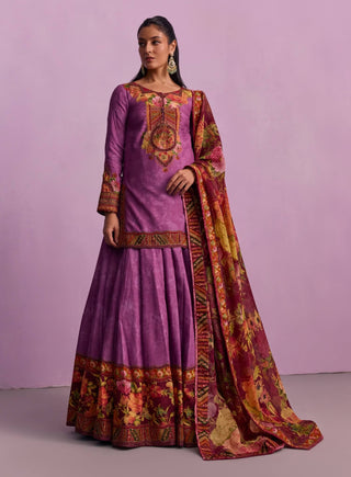 Sehnaaz Purple Lehenga Set by Kalista available on Indiaspopup.com