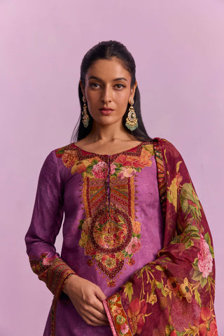 Sehnaaz Purple Lehenga Set by Kalista available on Indiaspopup.com