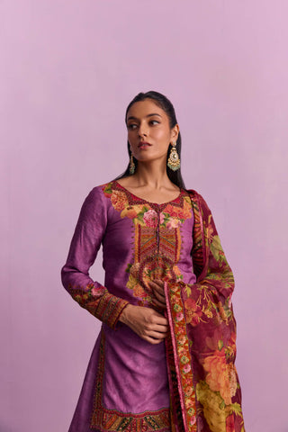 Sehnaaz Purple Lehenga Set by Kalista available on Indiaspopup.com