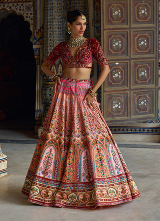 Nehmat pink lehenga set