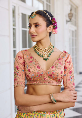 Nehmat yellow lehenga set