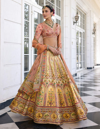 Nehmat yellow lehenga set