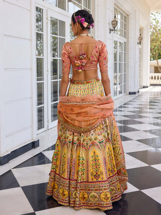 Nehmat yellow lehenga set