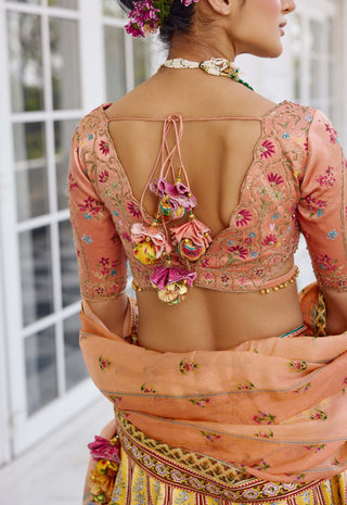 Nehmat yellow lehenga set