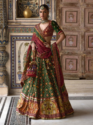 Sameera green lehenga set