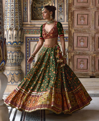 Sameera green lehenga set