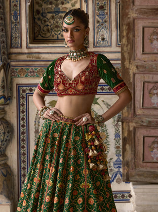 Sameera green lehenga set