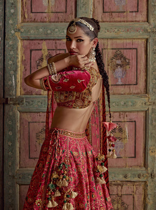 Sameera hot pink lehenga set