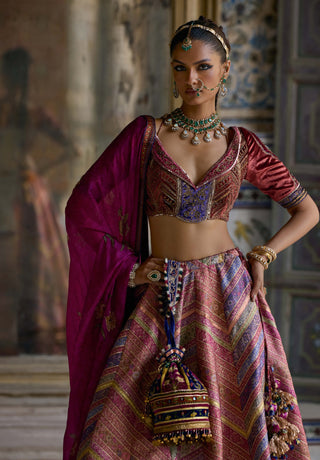 Mehkash Pink Lehenga Set by Kalista available on Indiaspopup