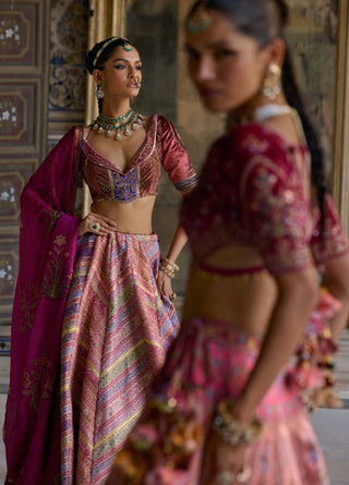 Mehkash pink lehenga set