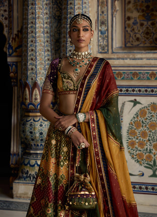 Zehna mustard lehenga set