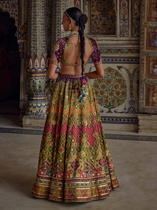 Zehna mustard lehenga set