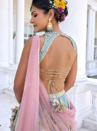 Juliette turquoise lehenga set
